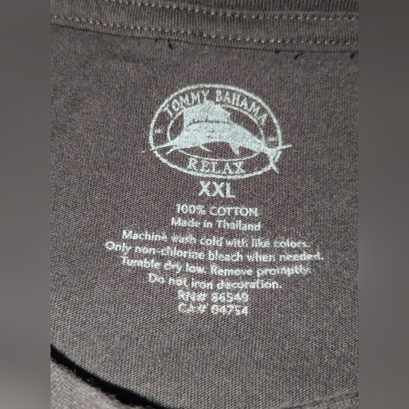 Tommy Bahama "A View To A Grill" Short Sleeve T-Shirt Graphic Tee Black XXL - Picture 6 of 8